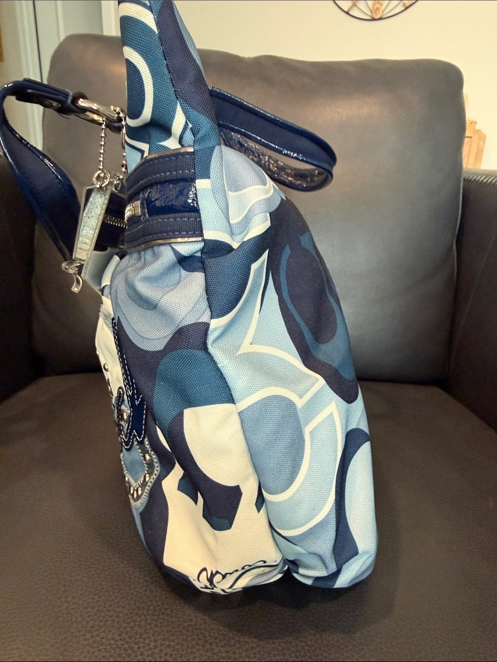Coach Blue Navy and Light Blue Signature Tote - Picture 9 of 14